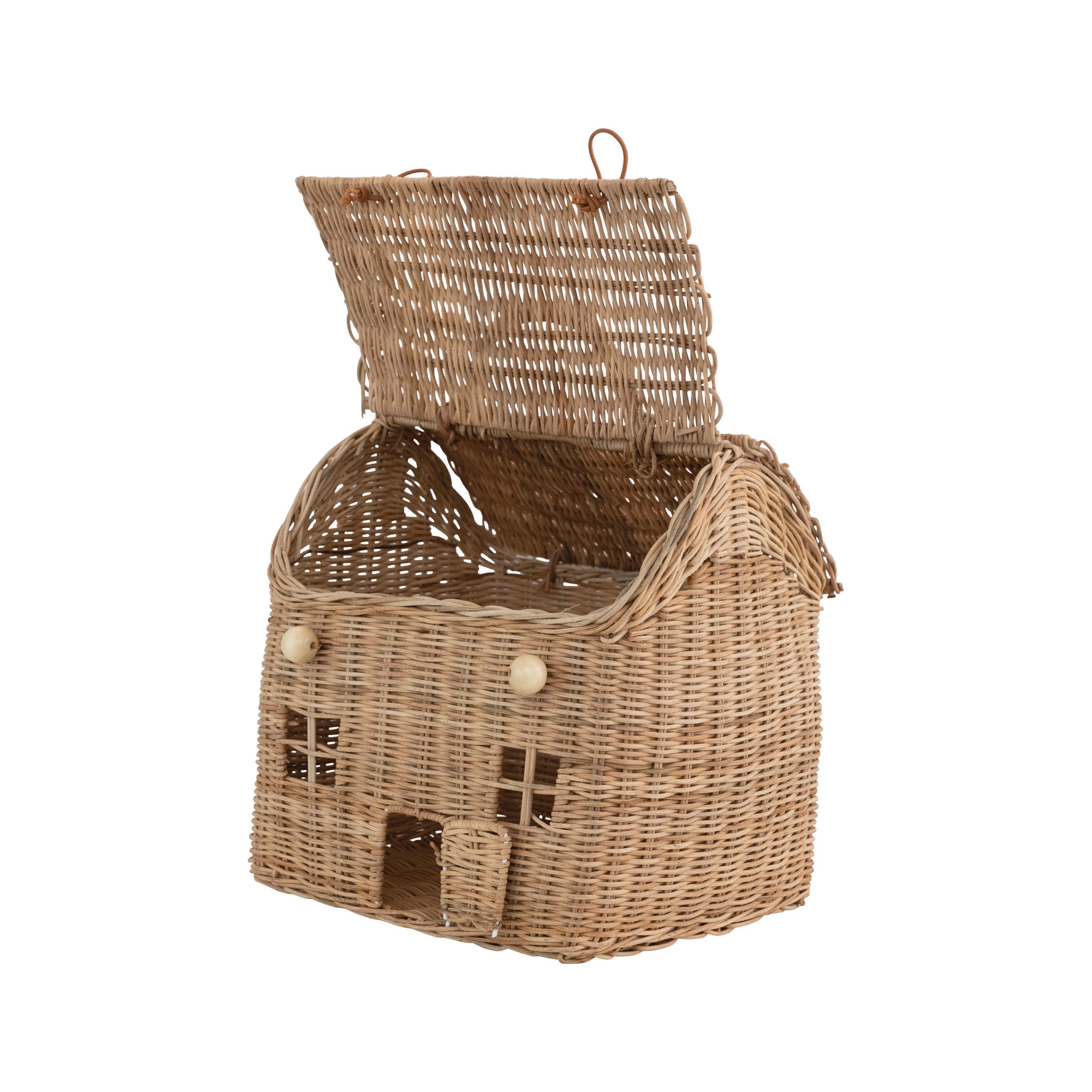 Woven House-Shaped Basket