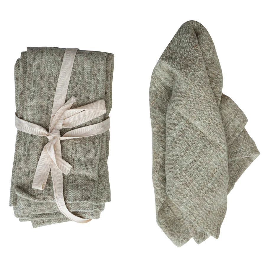 Grey Linen Napkins