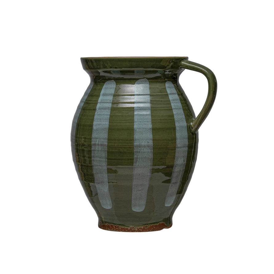 Striped Pitcher Vase