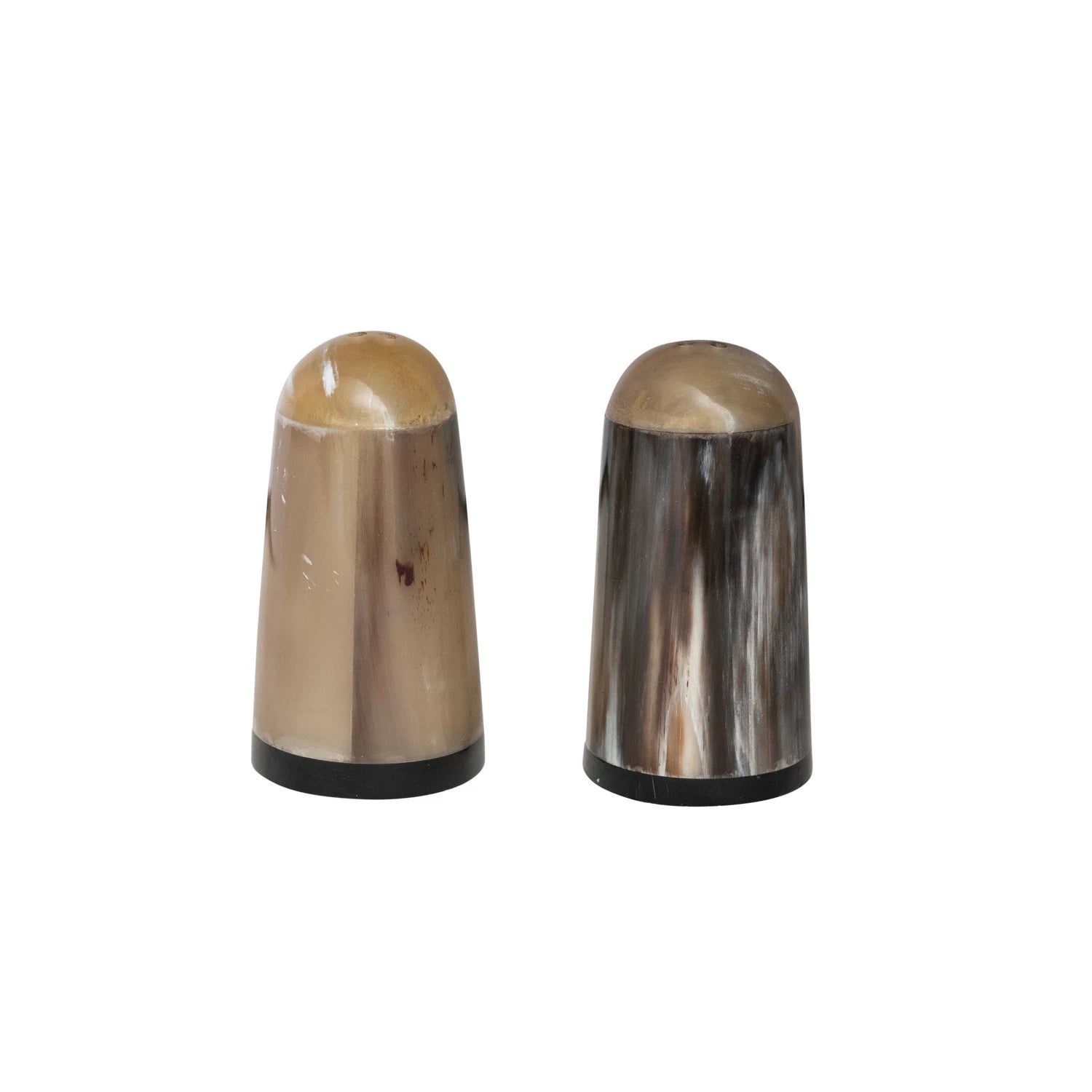 Modern Metallic Salt and Pepper Shaker Set