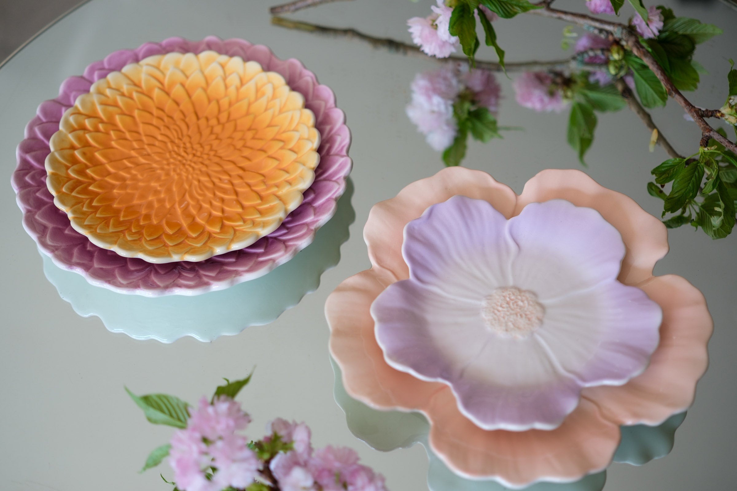 Flower Plates — Flower Shaped Dolomite Plate