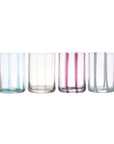 Highball Glasses - Striped Retro Highball Glasses Set of 4
