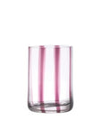 Highball Glasses - Maroon Striped