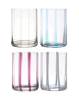 Highball Glasses - Striped Retro Highball Glasses Set of 4