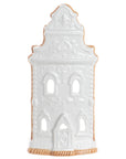 White Gingerbread House Tealight Holder Narrow