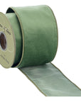 Velvet Ribbon in Jade Green 4"