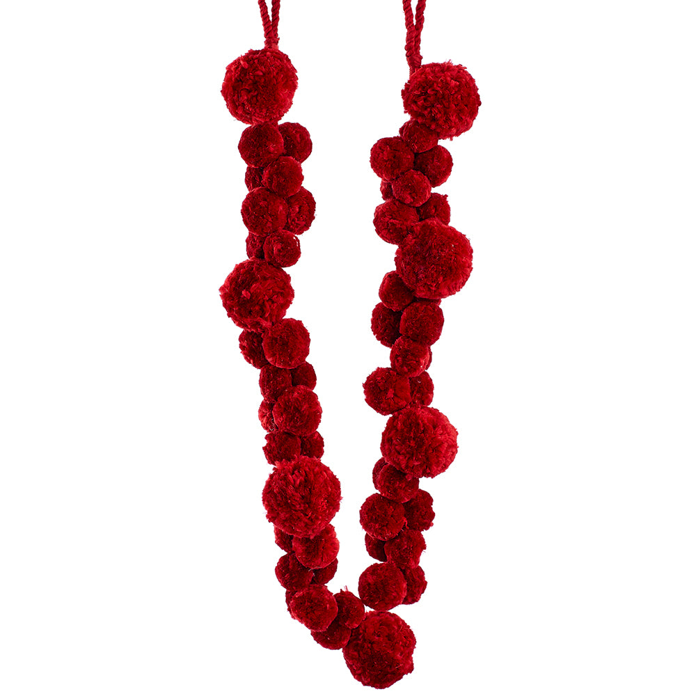 Soft Pom Pom Garlands Red