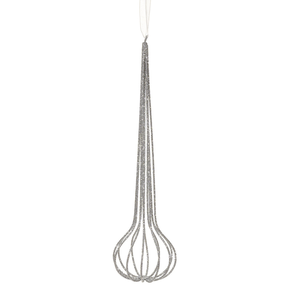 Glittering Teardrop Ornament