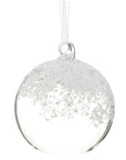 Snowy Glass Ornament 4"