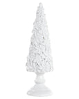 White Ceramic Poinsettia Christmas Tree 12.5"