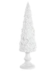 White Ceramic Poinsettia Christmas Tree 18.7"