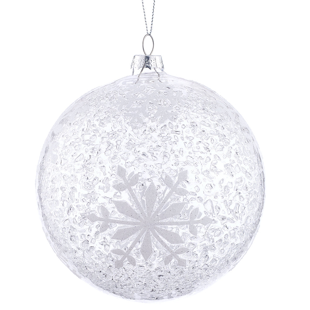 Glitter Snowflake Ornament 4.7"