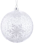 Glitter Snowflake Ornament 4.7"