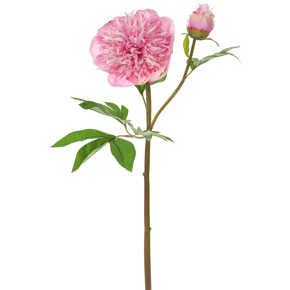 Real Touch Pink Peony Spray