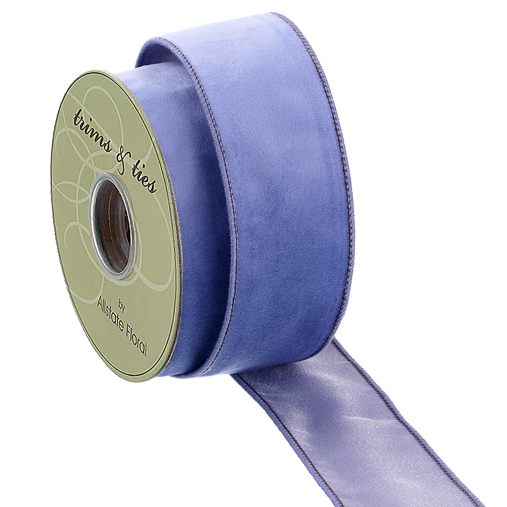 Velvet Ribbon in Delphinium Blue 2.5"