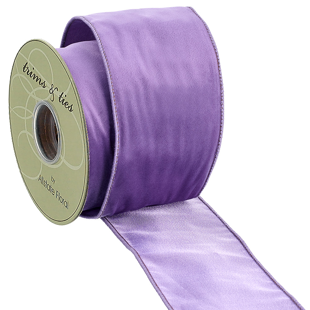 Velvet Ribbon in Lilac 4"