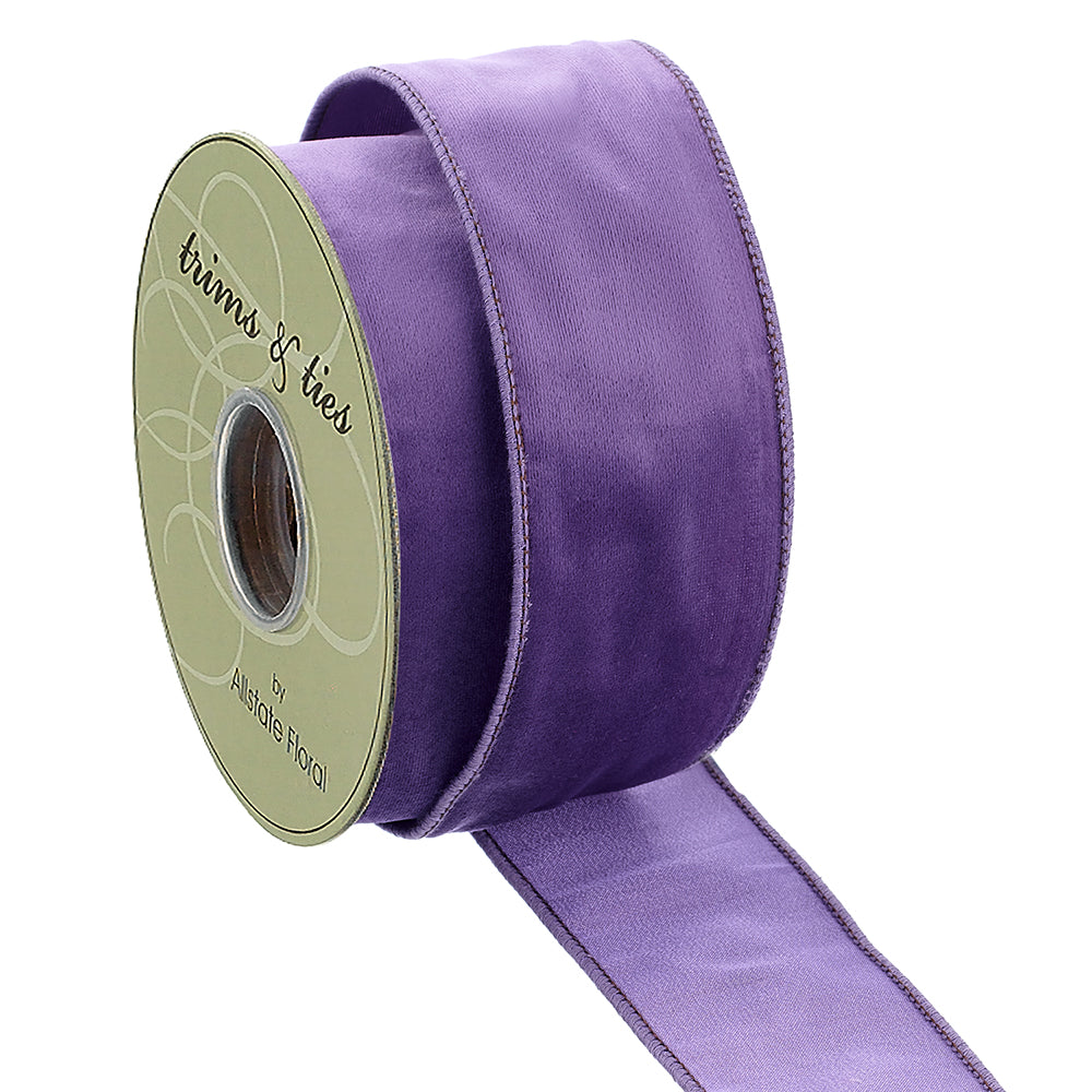 Velvet Ribbon in Lilac 2.5"