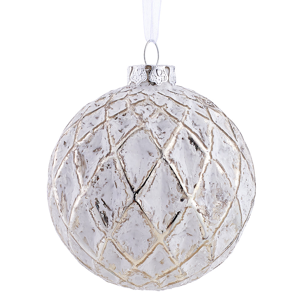Frosted Glass Diamond Pattern Ornament