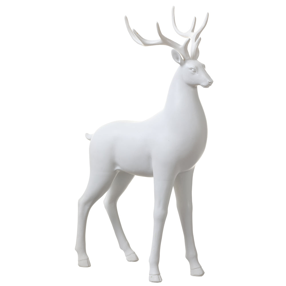Standing White Reindeer 14"