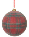 Red and Green Plaid Ornament 4.75