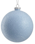 Glittering Ball Ornament in Icy Blue 4.75"