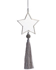 Mirrored Silver Star Ornament 12"