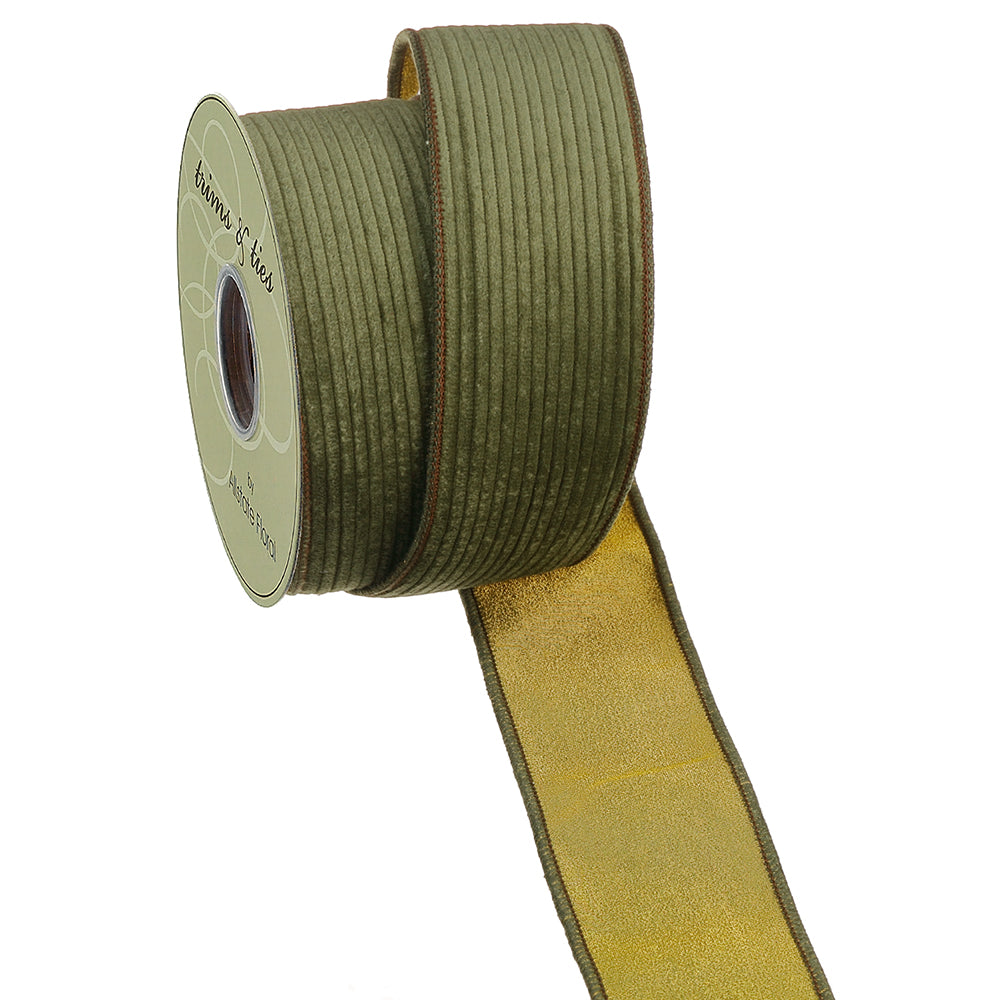 Green Ribbed Ribbon