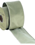 Velvet Ribbon in Sage Green 4"