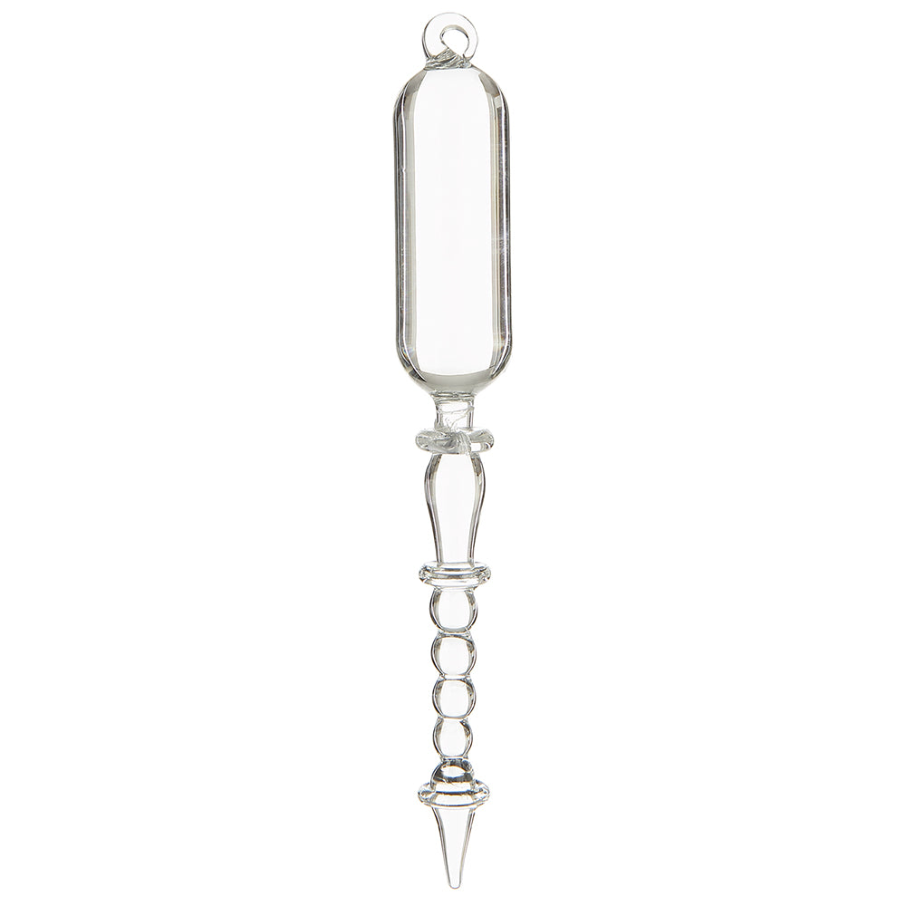 Glass Crystal Drop Ornament 6.5"