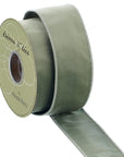 Velvet Ribbon in Sage Green 2.5"