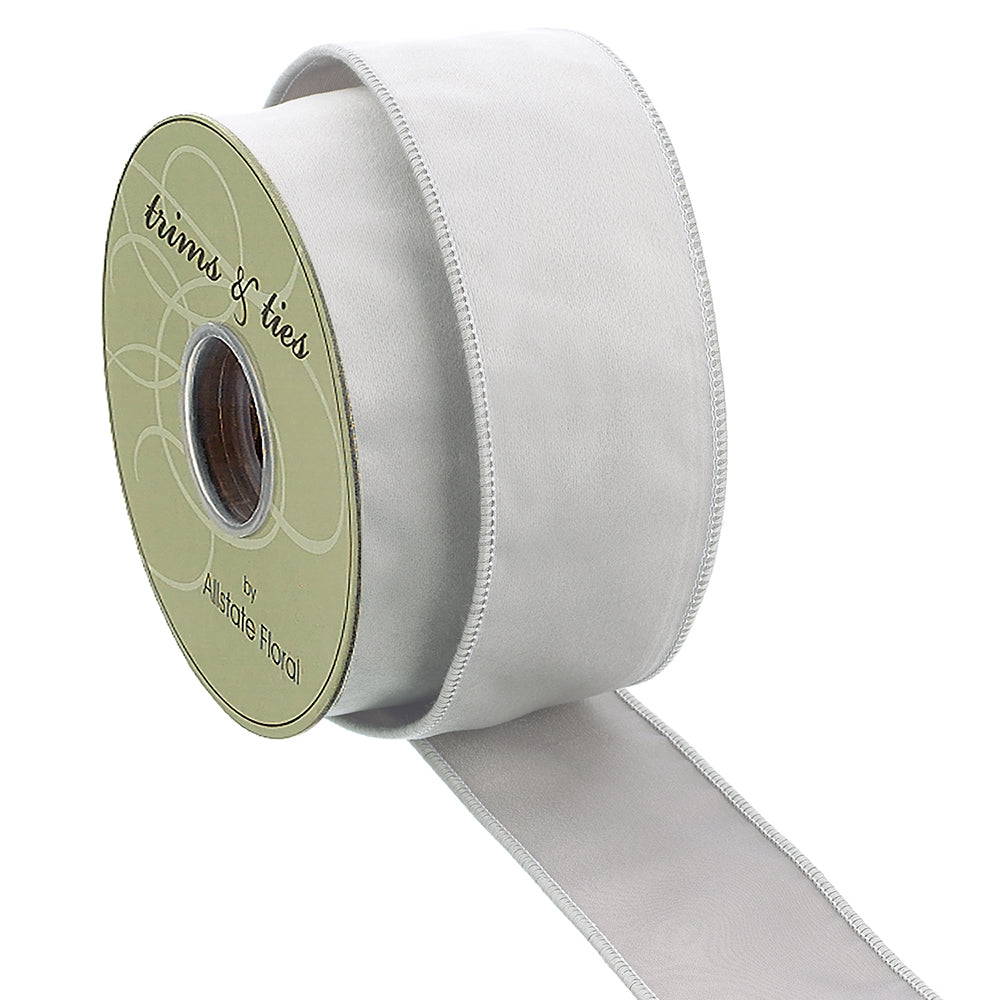 Velvet Ribbon in Ice White