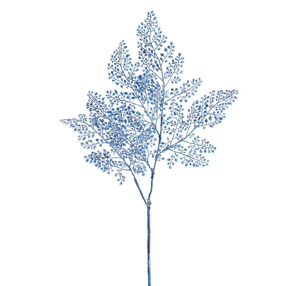 Blue Glitter Maidenhair Fern Spray