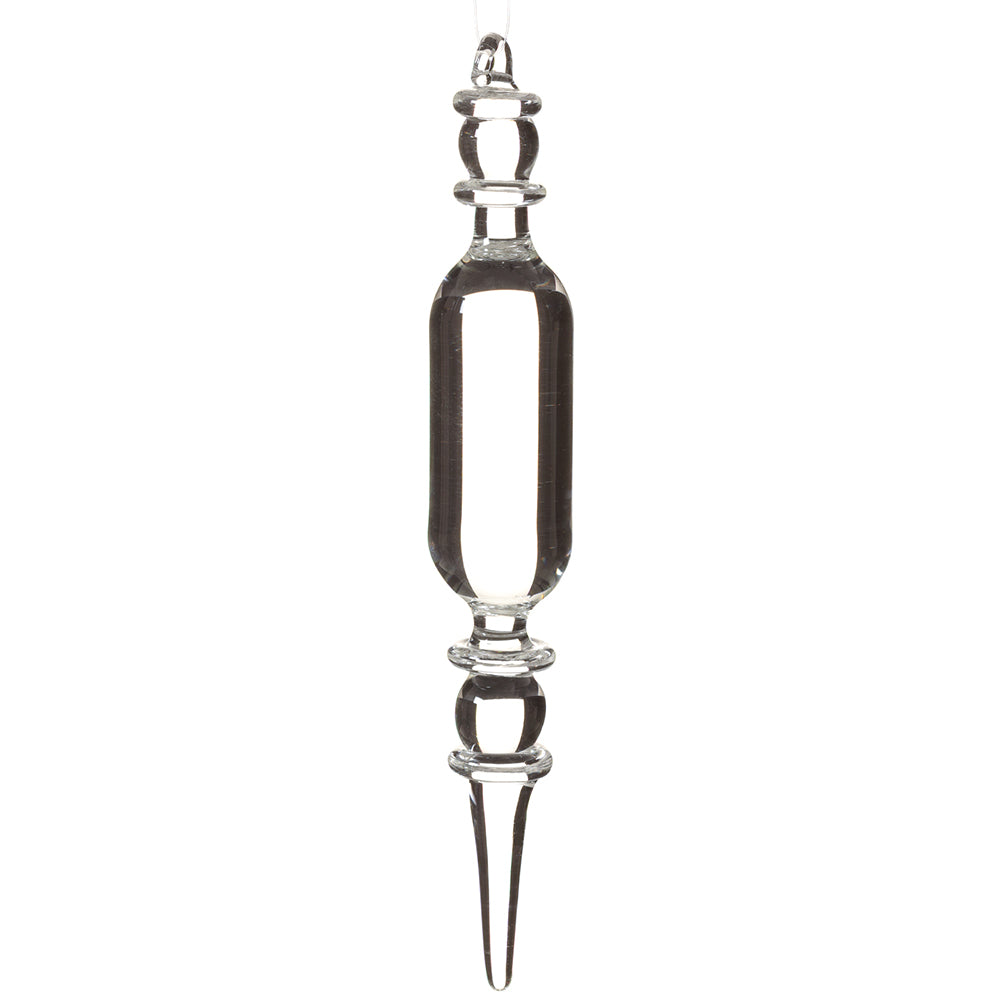 Glass Crystal Drop Ornament 7"