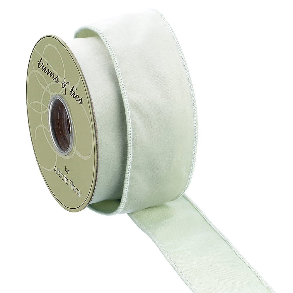 Velvet Ribbon in Seafoam Green