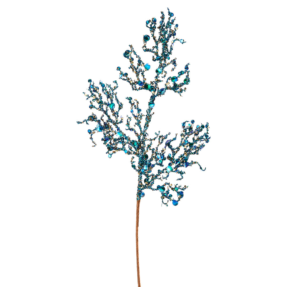 Blue and Aqua Sparkle Branch