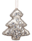 Shiny Embroidered Fabric Ornaments Tree 6"