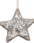 Shiny Embroidered Fabric Ornaments Star 8"
