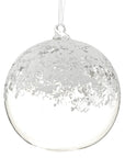 Snowy Glass Ornament 6"