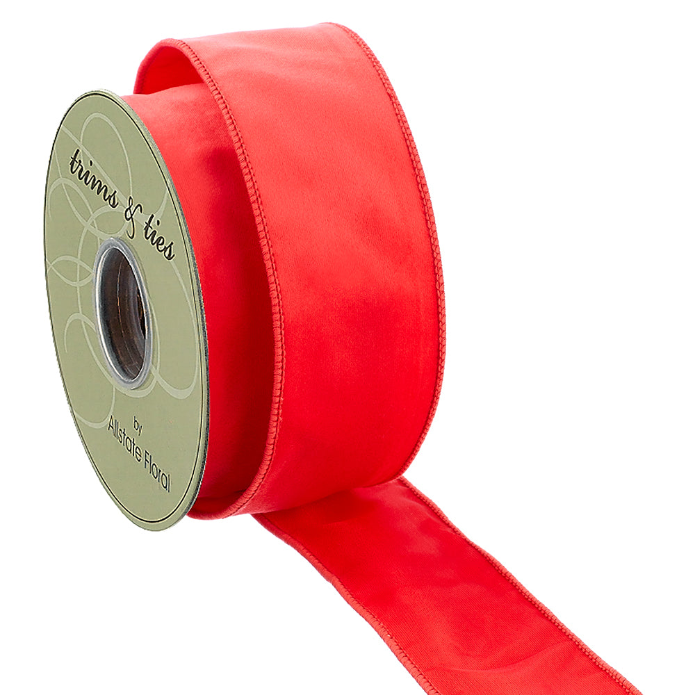 Velvet Ribbon in Neon Red