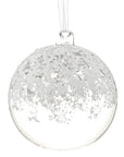 Snowy Glass Ornament 4.7"