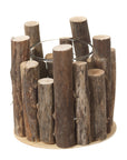 Rustic Wooden Candle Holder 4.1"