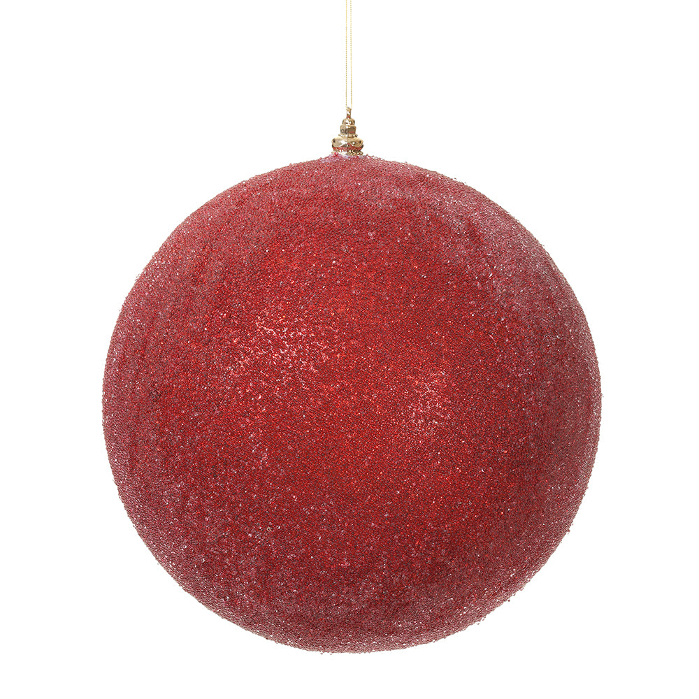 Red Ball Ornament with Soft Shimmer 11.75"