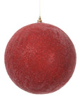 Red Ball Ornament with Soft Shimmer 11.75"