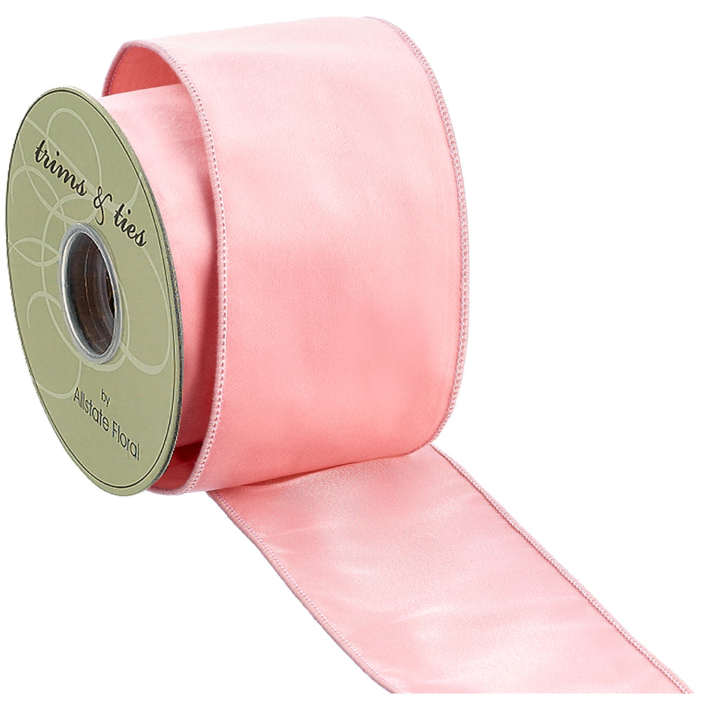 Velvet Ribbon in Petal Pink 4"