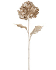 Metallic Hydrangea Spray Champagne
