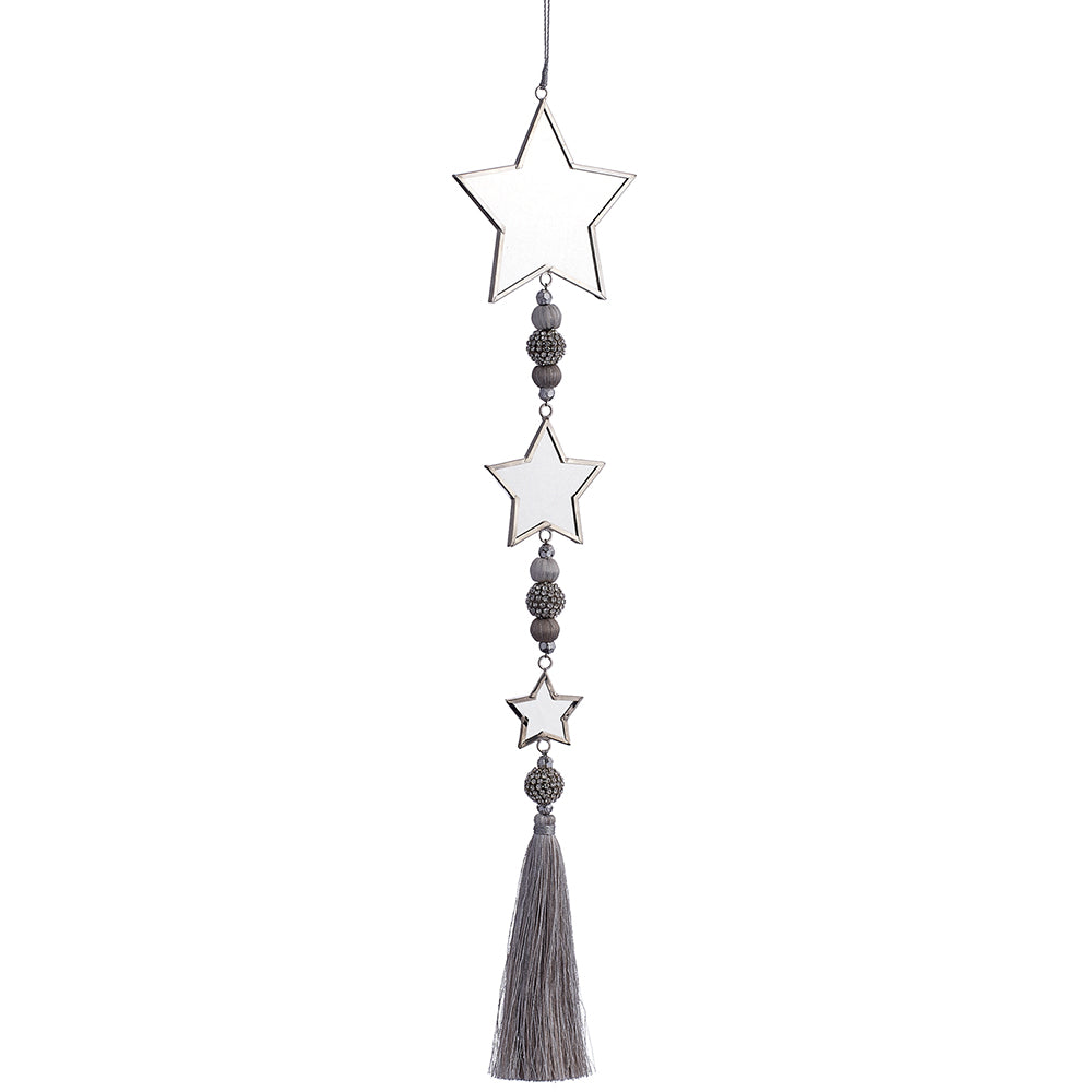 Mirrored Silver Star Ornament 20.5"