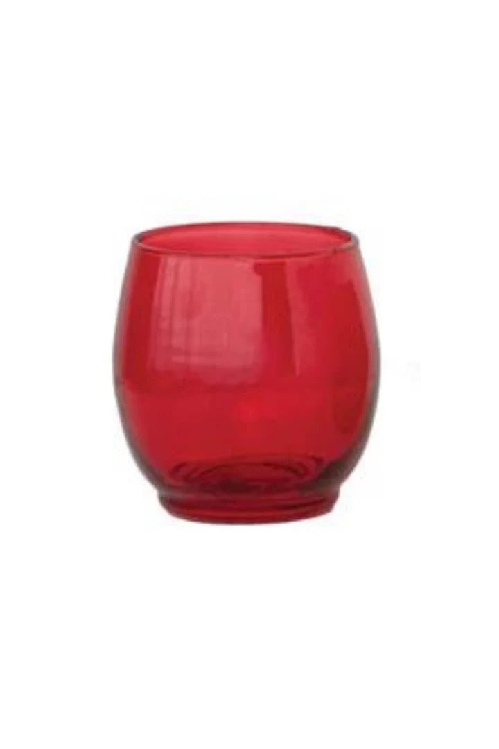 Stemless Wine Glasses — Multicolored Short Glasses Set