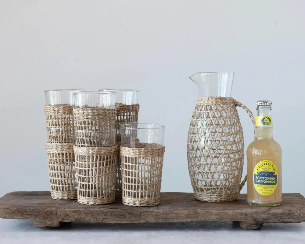 Summer Decor - Garden Party Wicker Tumblers