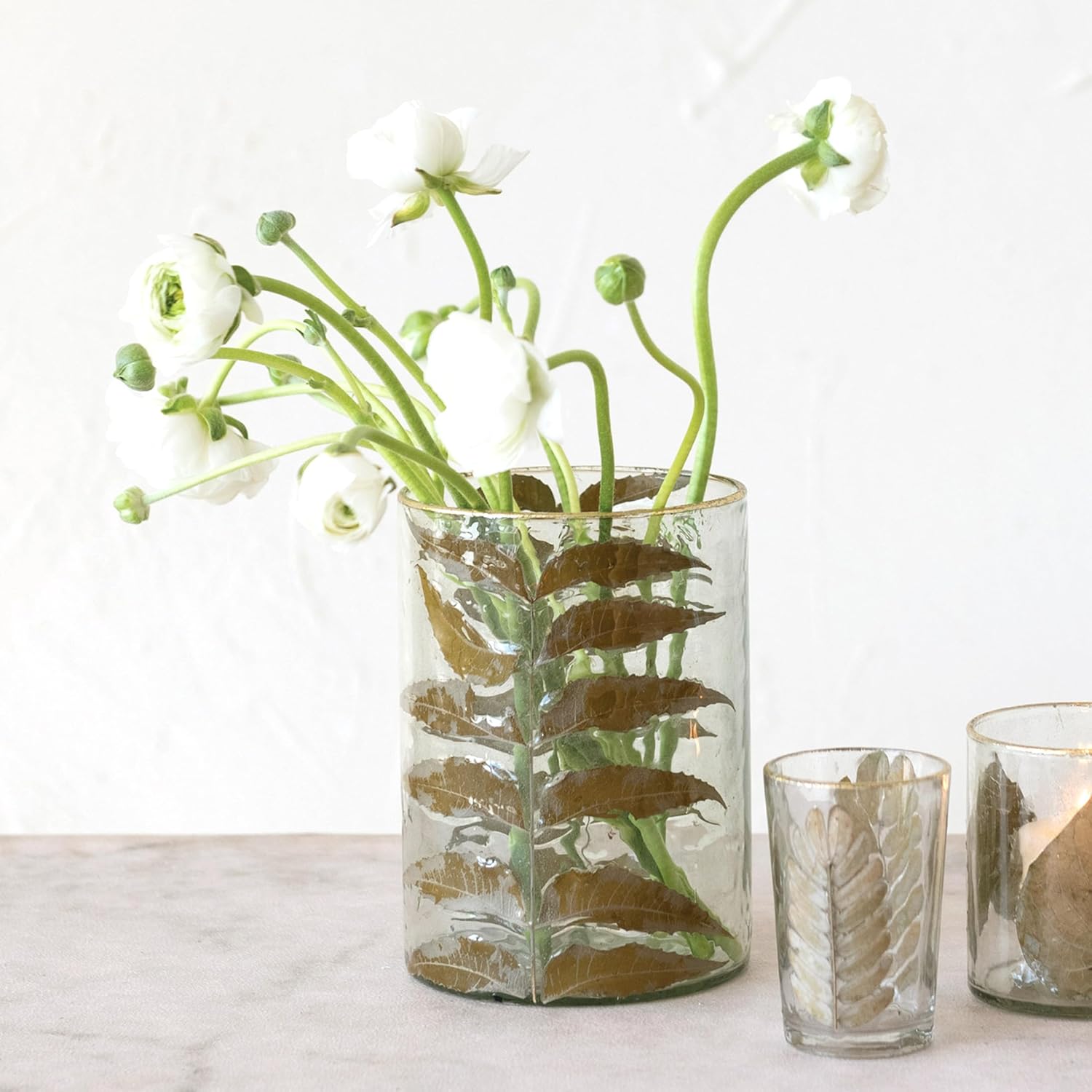 Votive Candle Holder — Green Leaf Glassware