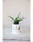 Festive Christmas Tree Planter with Saucer